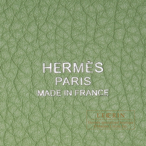 Hermes　Picotin Lock bag PM　Vert criquet　Maurice leather　Gold hardware