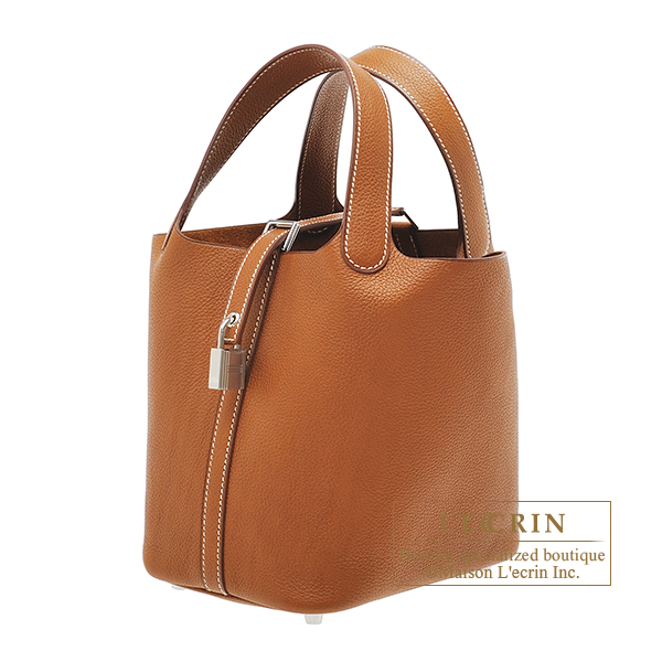 Hermes Picotin 18 Barenia Faubourg Palladium Hardware Fauve