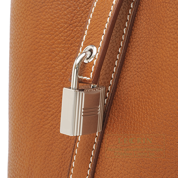 Hermes Picotin 18 Barenia Faubourg Palladium Hardware Fauve