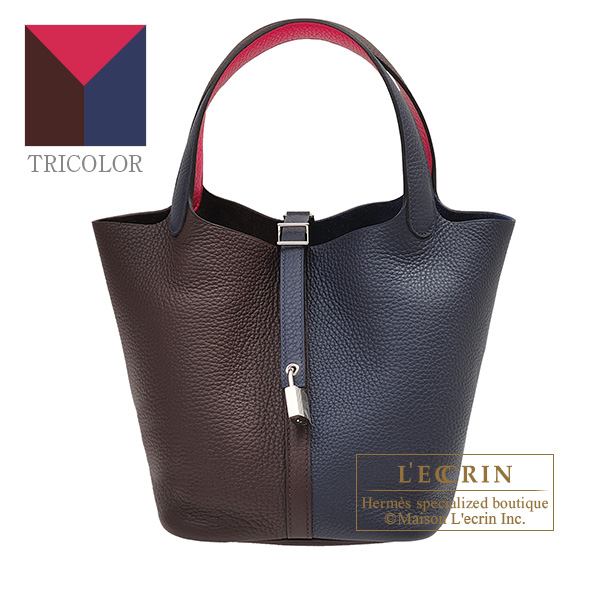 Hermes Picotin Lock casaque bag MM Rouge sellier/ Framboise Clemence  leather Silver hardware