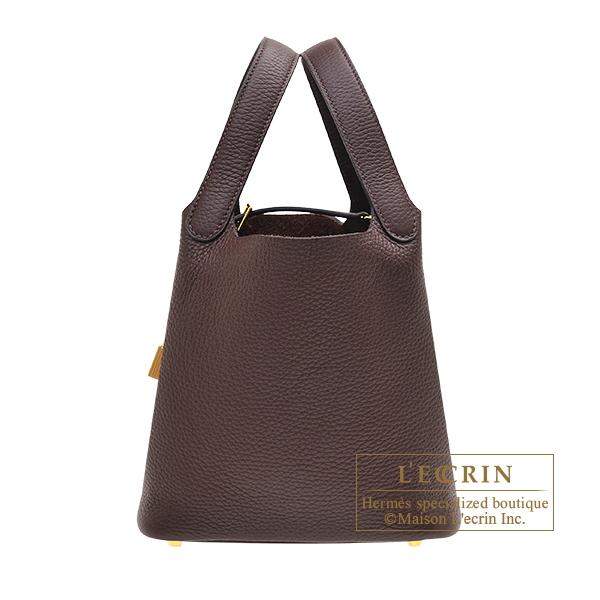 Hermes　Picotin Lock bag PM　Rouge sellier　Clemence leather　Gold hardware