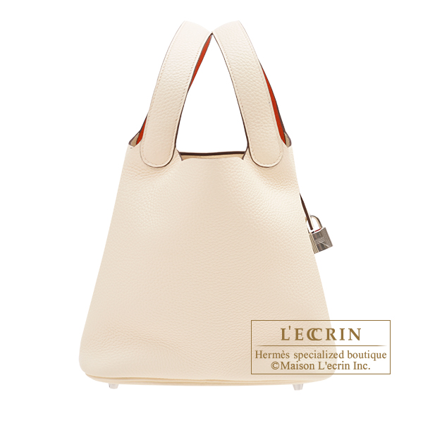 Hermes Picotin Lock 18 Eclat Bag Nata / Terre Battue Tote Clemence