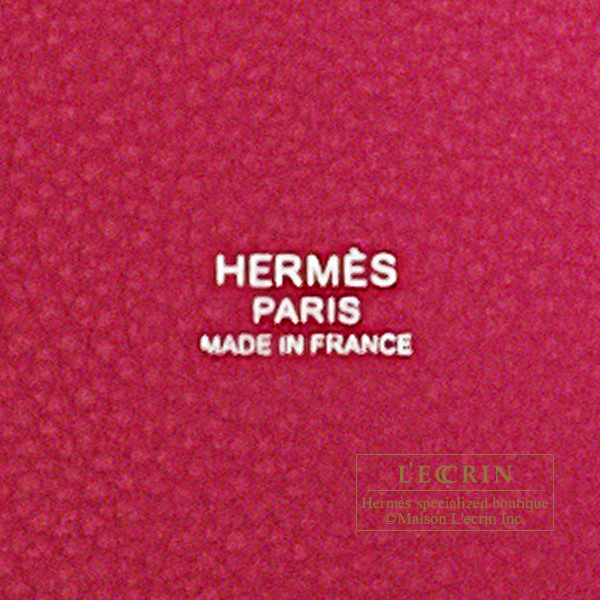 Hermes　Picotin Lock bag MM　Rose shocking　Maurice leather　Silver hardware