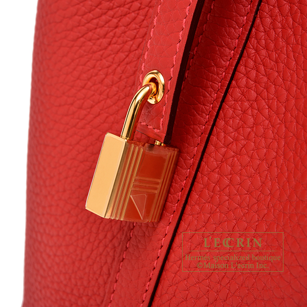 HERMES PICOTIN 18 MINI BAG RED VERMILLON 