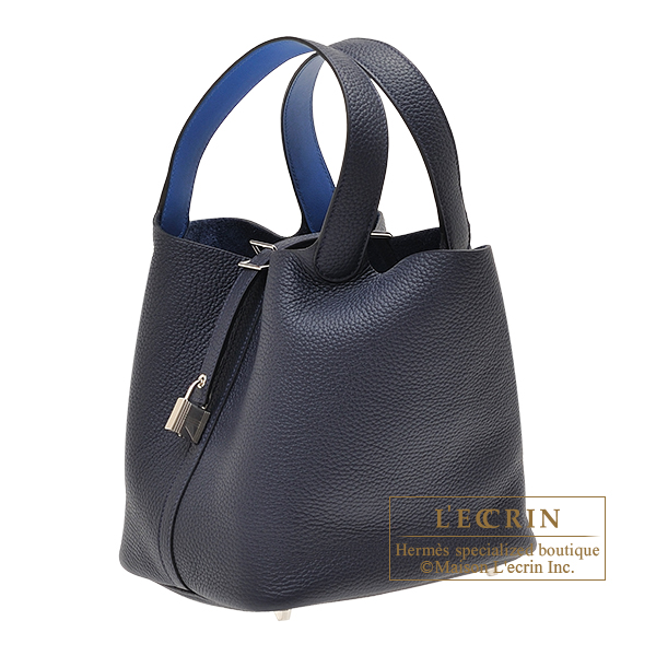 Hermes SHW Picotin 22 Handbag Clemence Leather Blue France