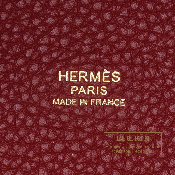 Hermes Picotin Lock bag PM Rouge H Clemence leather Gold hardware