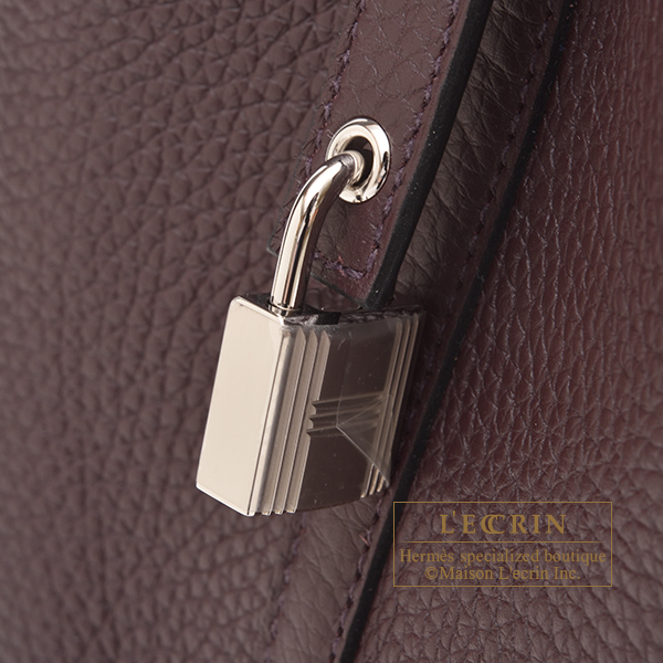 Hermes Picotin Lock bag MM Rouge sellier Clemence leather Silver hardware