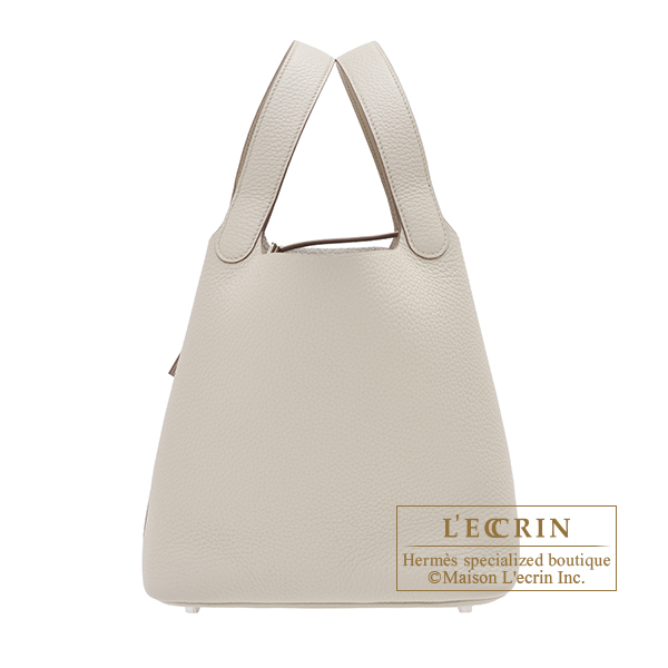Hermes　Picotin Lock bag MM　Beton　Clemence leather　Silver hardware