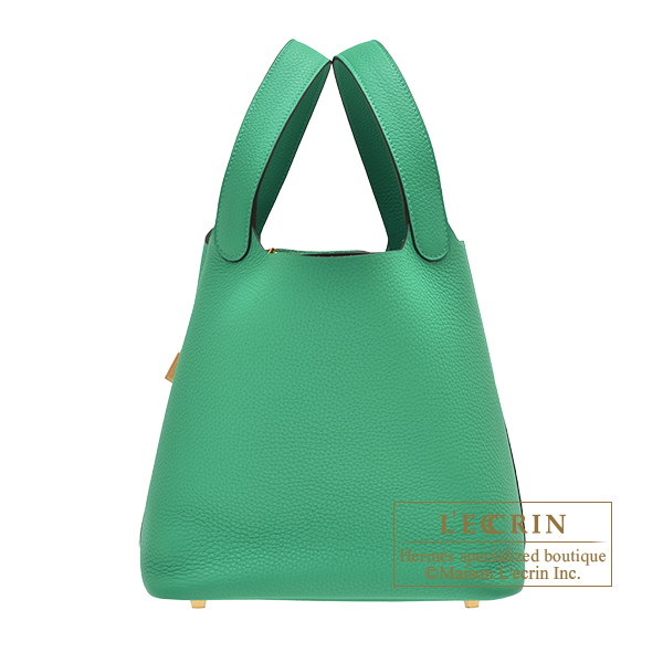 Hermes　Picotin Lock bag MM　Menthe　Clemence leather　Gold hardware
