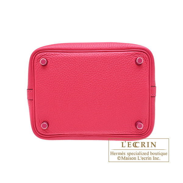 Hermes Picotin Lock Monochrome bag 18/PM So-pink Rose mexico Clemence leather Pink hardware