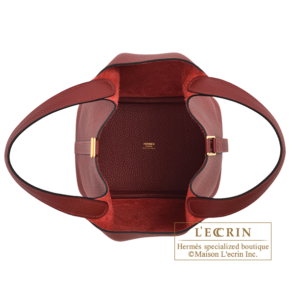 Hermes Picotin Lock 18 Bag Rouge Sellier Gold Hardware Clemence Leathe –  Mightychic