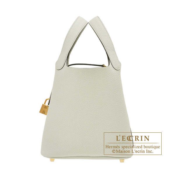 Hermes Picotin 18 Clemence Gris Meyer Gold Hardware