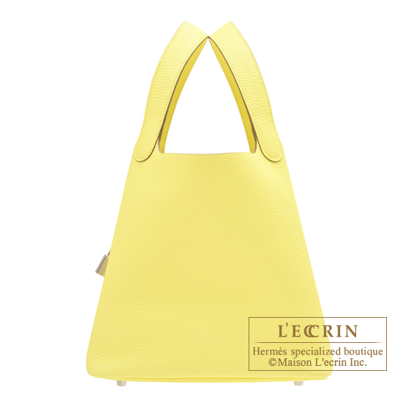 Hermes　Picotin Lock bag MM　Limoncello　Clemence leather　Silver hardware