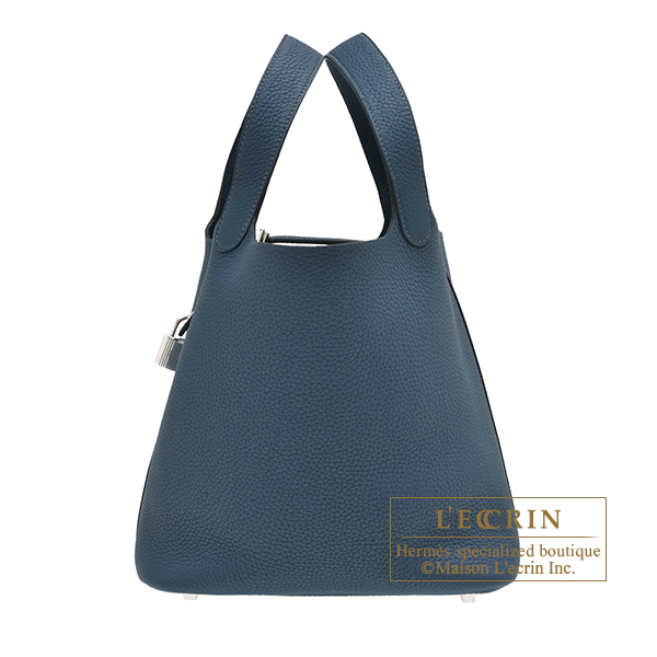 Hermes　Picotin Lock bag 22/MM　Blue de prusse　Clemence leather　Silver hardware