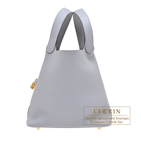 Hermes　Picotin Lock bag 22/MM　Gris pantin　Clemence leather　Gold hardware