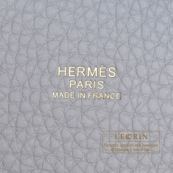 Hermes Picotin Lock bag 22/MM Gris pantin Clemence leather Gold hardware