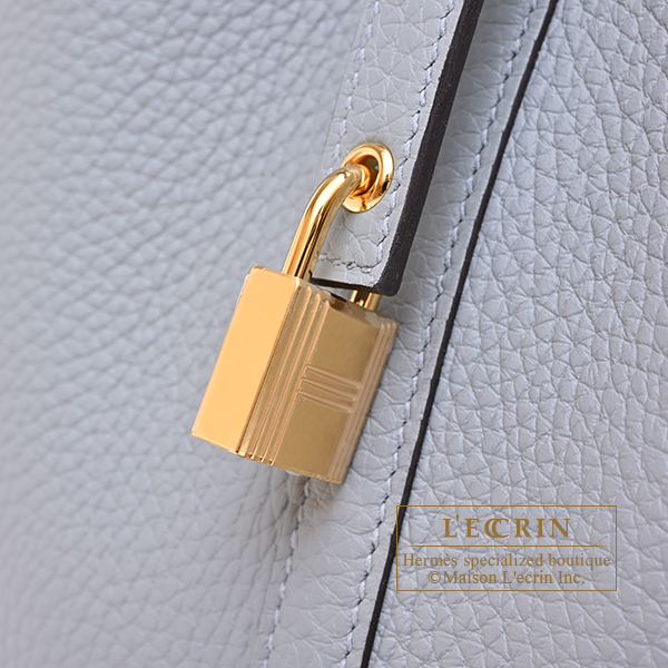 Hermes Picotin Lock bag 22/MM Gris pantin Clemence leather Gold hardware