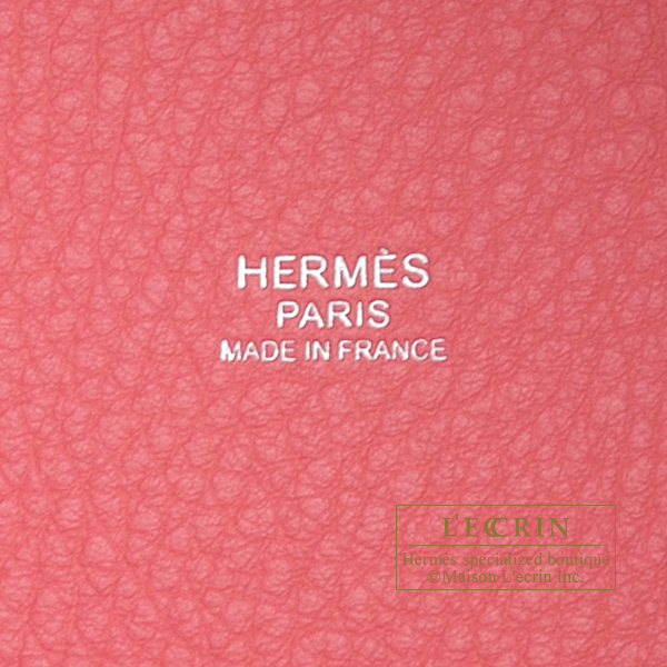 Hermes Picotin Lock bag 18/PM Rose azalee Clemence leather Silver hardware