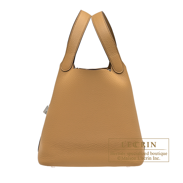 Hermes　Picotin Lock bag 22/MM　Biscuit　Clemence leather　Silver hardware