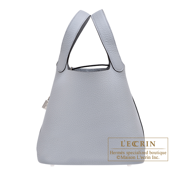 Hermes　Picotin Lock bag 22/MM　Gris pantin　Clemence leather　Silver hardware