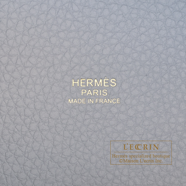 Hermes Picotin Lock bag 18/PM Gris pantin Clemence leather Gold hardware