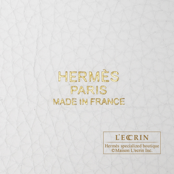 Hermes Picotin Lock bag 18/PM New white Clemence leather Gold hardware