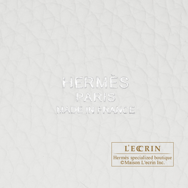 Hermes Picotin Lock bag 18/PM White Clemence leather Silver hardware