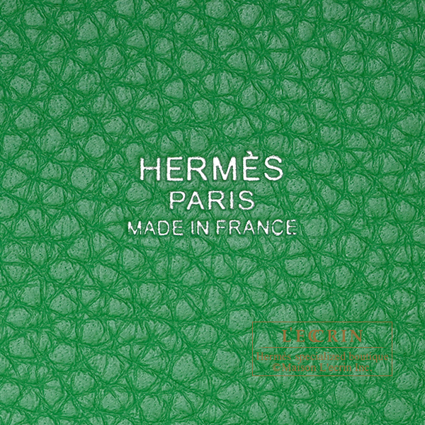 Hermes Picotin Lock Monochrome bag 18/PM So-green Bambou Clemence leather Green hardware