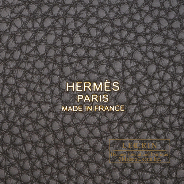 Hermes Picotin Lock bag 18/PM Bai brun Clemence leather Gold hardware
