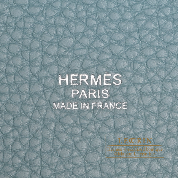 Hermes Picotin Lock bag 18/PM Ciel Clemence leather Silver hardware