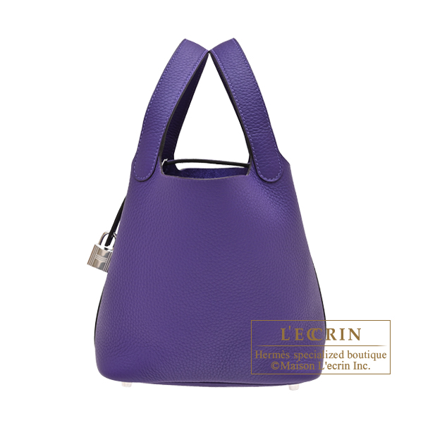 Hermes　Picotin Lock bag 18/PM　Purple　Clemence leather　Silver hardware