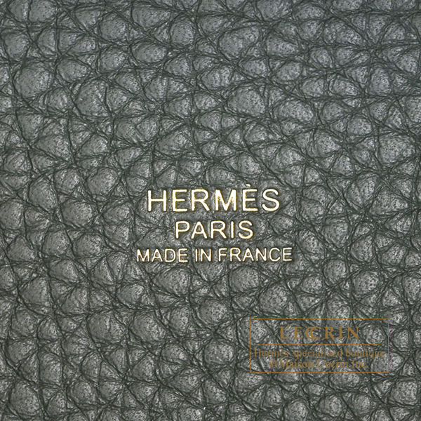 Hermes Picotin Lock bag 18/PM Vert mangrove Clemence leather Gold hardware