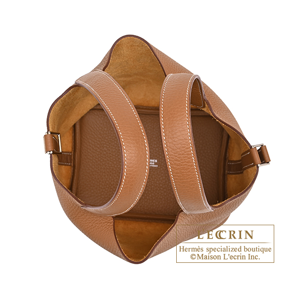 Hermes Picotin Lock bag 18/PM Gold Clemence leather Silver hardware