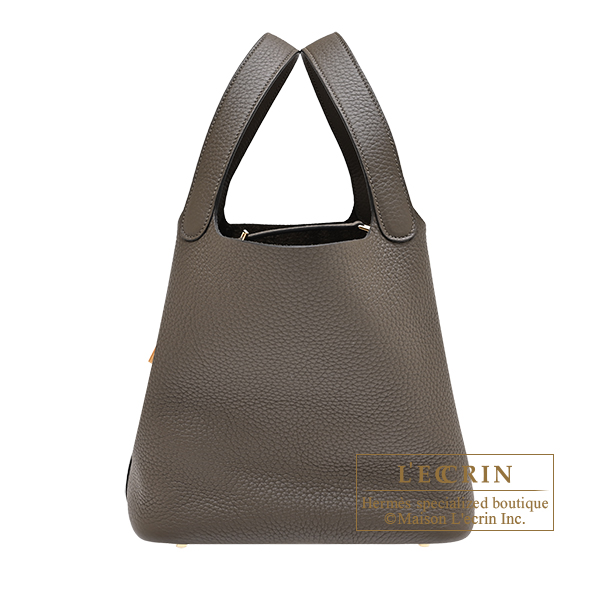 Hermes　Picotin Lock bag 22/MM　Vert loden　Clemence leather　Gold hardware