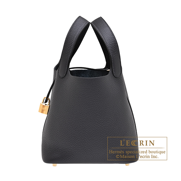 Hermes　Picotin Lock bag 18/PM　Caban　Clemence leather　Gold hardware
