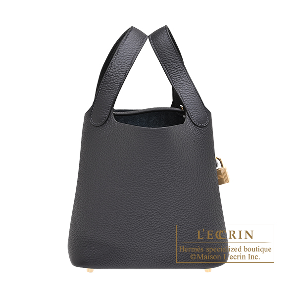 Hermes Picotin Lock bag 18/PM Caban Clemence leather Gold hardware