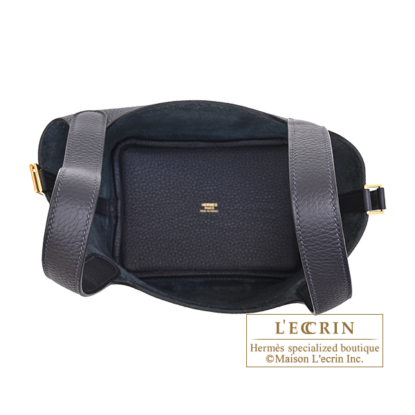 Hermes Picotin Lock bag 18/PM Caban Clemence leather Gold hardware