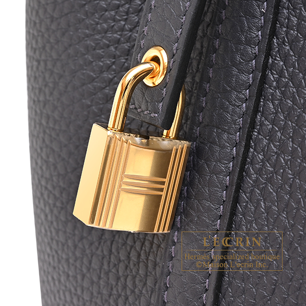 Hermes Picotin Lock bag 18/PM Caban Clemence leather Gold hardware