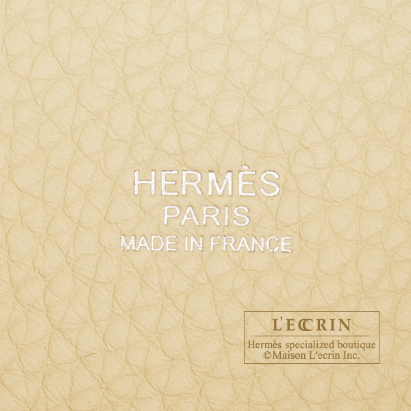 Hermes Picotin Lock bag 18/PM Vanille Clemence leather Silver hardware