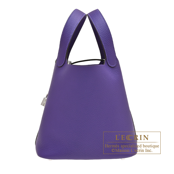 Hermes　Picotin Lock bag 22/MM　Purple　Clemence leather　Silver hardware