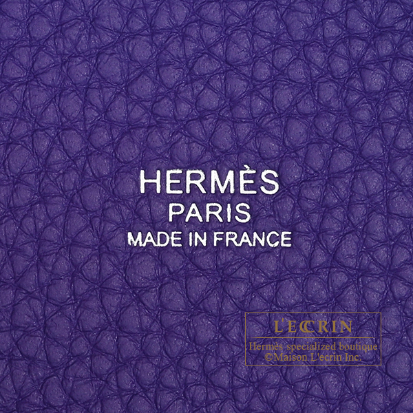Hermes Picotin Lock bag 22/MM Purple Clemence leather Silver hardware