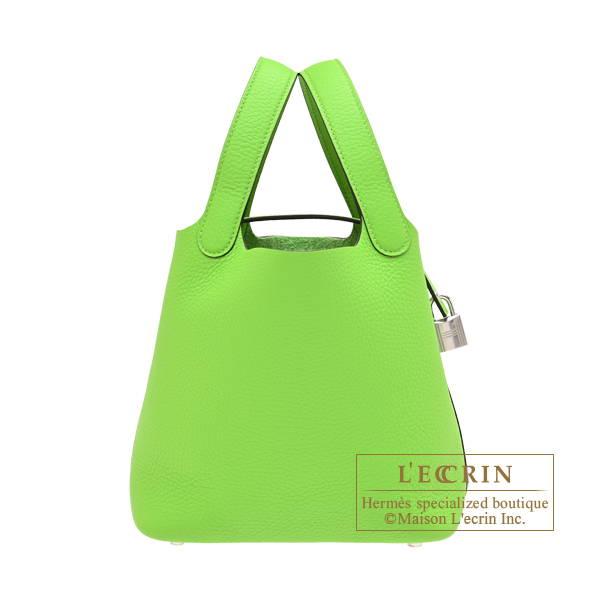 Hermes Picotin Lock bag 18/PM Granny Clemence leather Silver hardware