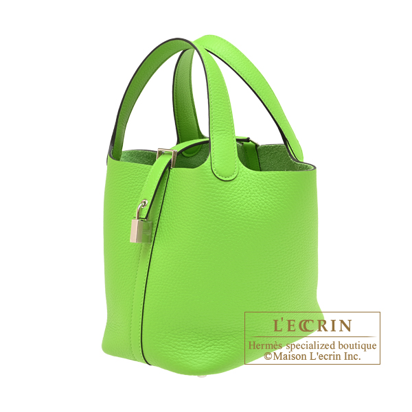 Hermes Picotin Lock bag 18/PM Granny Clemence leather Silver hardware