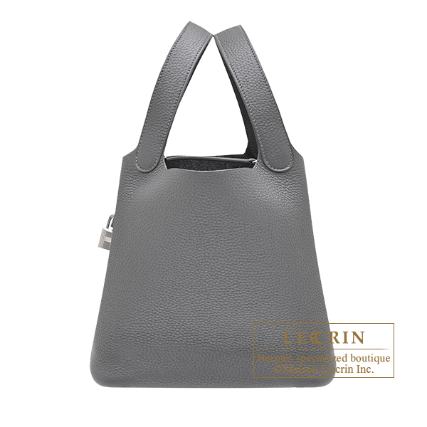 Hermes　Picotin Lock bag 22/MM　Ardoise　Clemence leather　Silver hardware