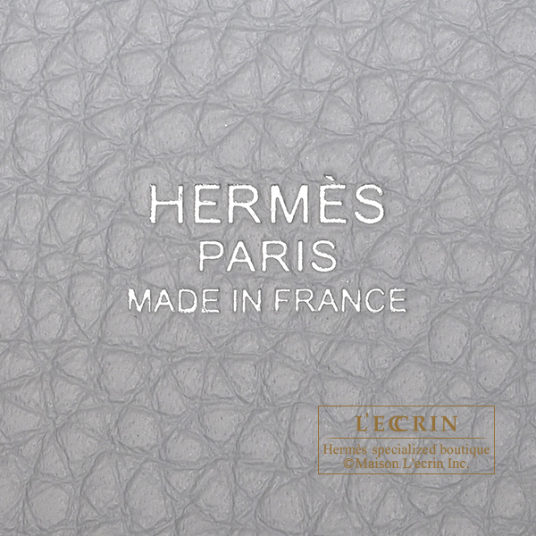 Hermes Picotin Lock bag 18/PM Gris pantin Clemence leather Silver hardware