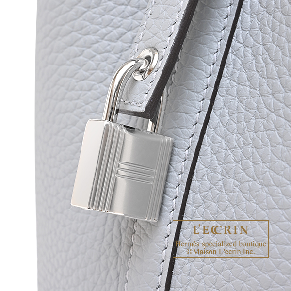 Hermes Picotin Lock bag 18/PM Gris pantin Clemence leather Silver hardware