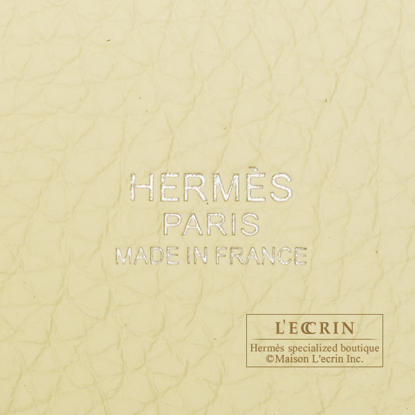 Hermes Picotin Lock bag 22/MM Jaune milton Clemence leather Silver hardware