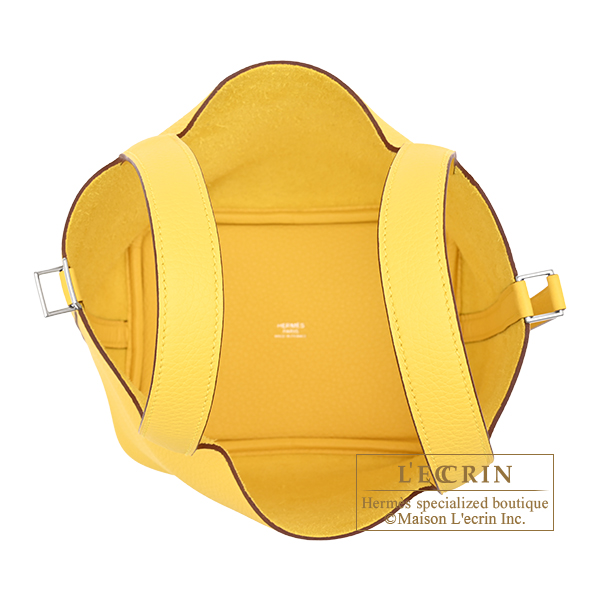 Hermes Picotin Lock bag 18/PM Canari Clemence leather Silver hardware