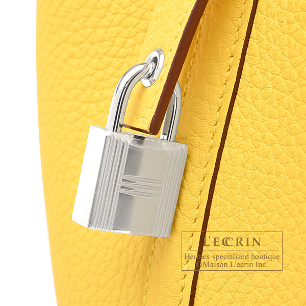 Hermes Picotin Lock bag 18/PM Canari Clemence leather Silver hardware