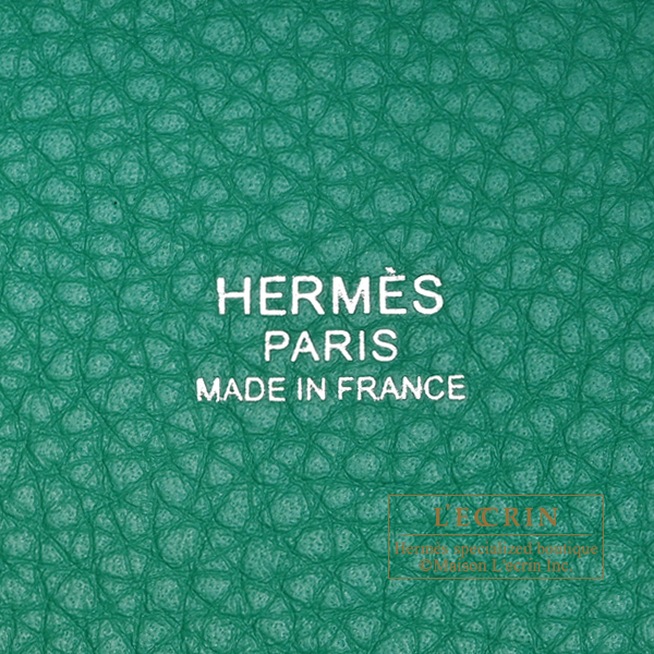 Hermes Picotin Lock bag 18/PM Vert vertigo Clemence leather Silver hardware
